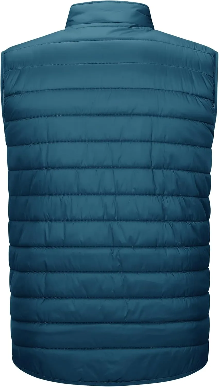 33,000ft Men's Lightweight Packable Insulated Puffer Vest Outerwear, Warm Winter Sleeveless Jacket for Golf Running