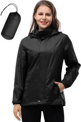 33,000ft Women's Rain Jacket Waterproof Lightweight Packable Raincoat with Hood for Golf Hiking Travel Windbreaker 33,000ft Women's Rain Jacket Waterproof Lightweight Packable Raincoat with Hood for Golf Hiking Travel Windbreaker