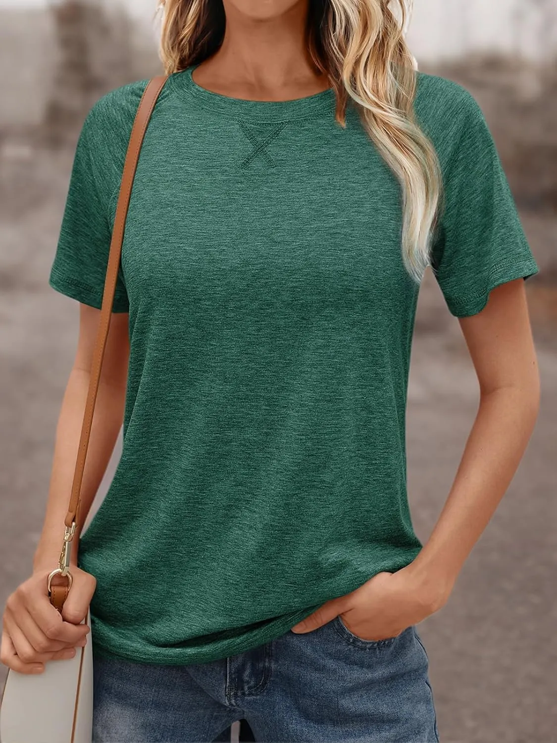 AUTOMET T Shirts Short Sleeve Crewneck Tees for Women Trendy Lightweight Soft Casual Summer Tops Clothes 2025