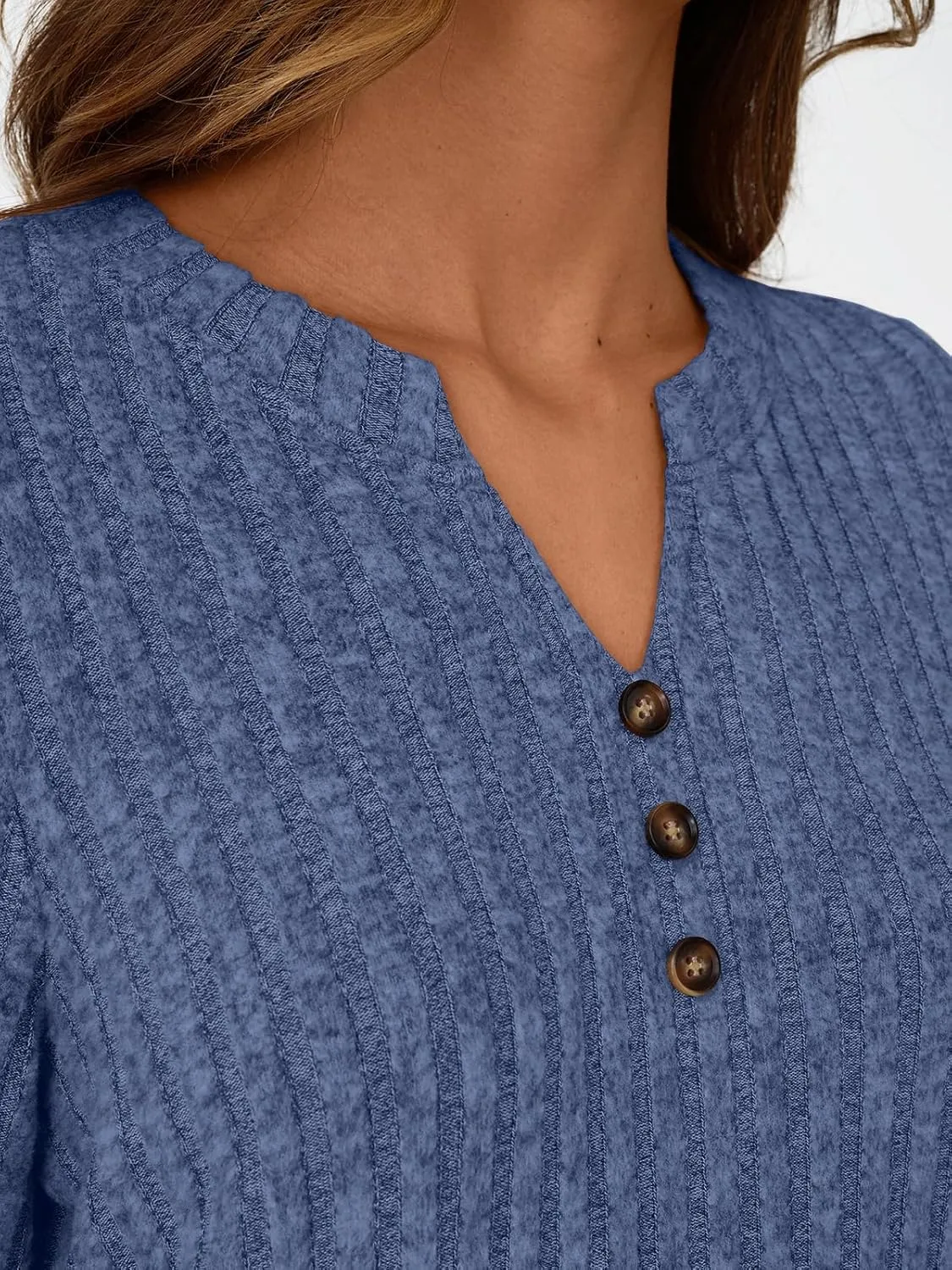 AUTOMET Womens Henley V Neck Long Sleeve Shirt Fall Dreesy Casual Tunic Loose Fit Top Sweater