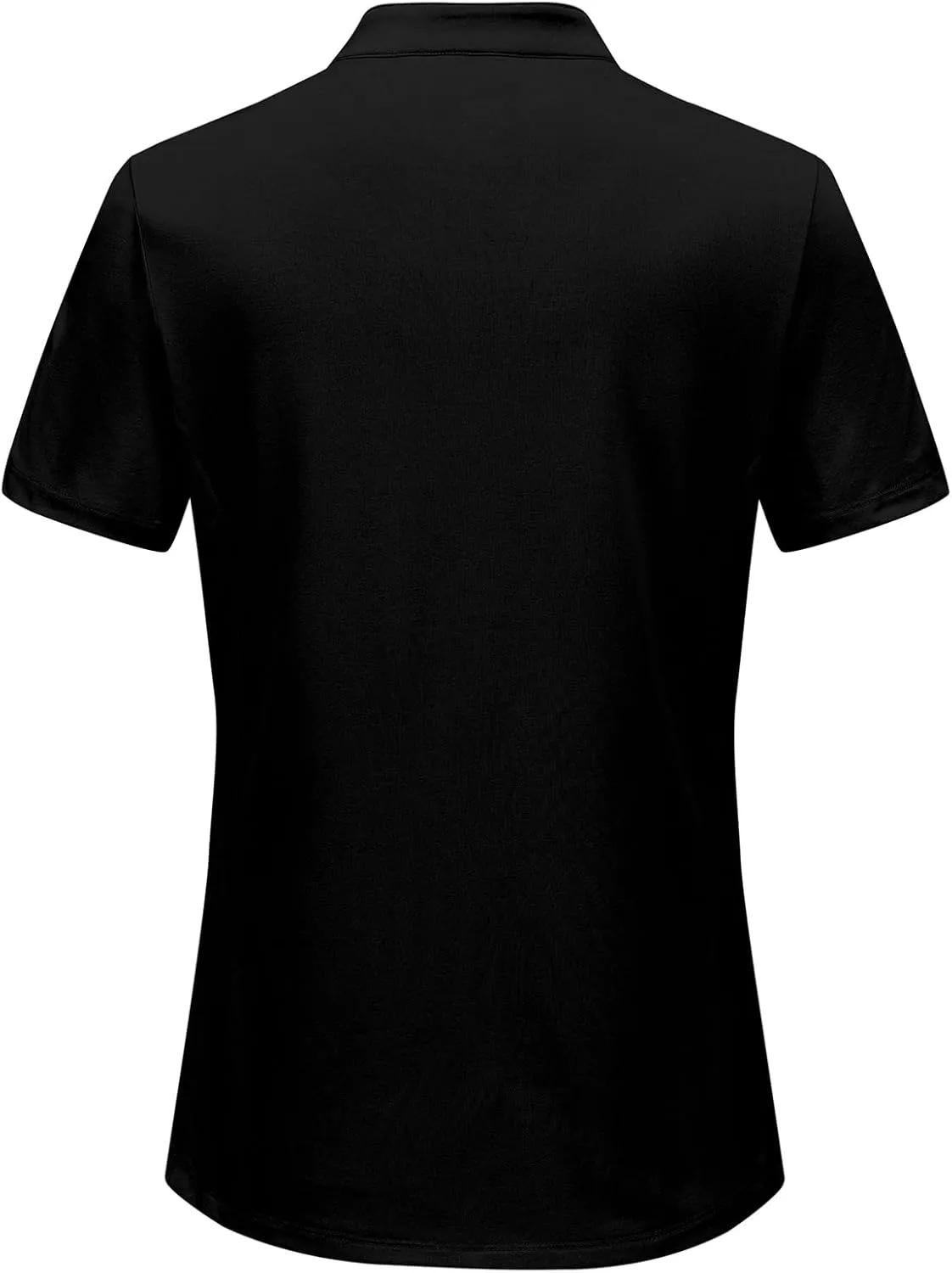 BGOWATU Women's Golf Polo Shirts Short Sleeve Collarless Y-Neck Tennis Tops Quick Dry UPF 50  Workout Shirt Lightweight