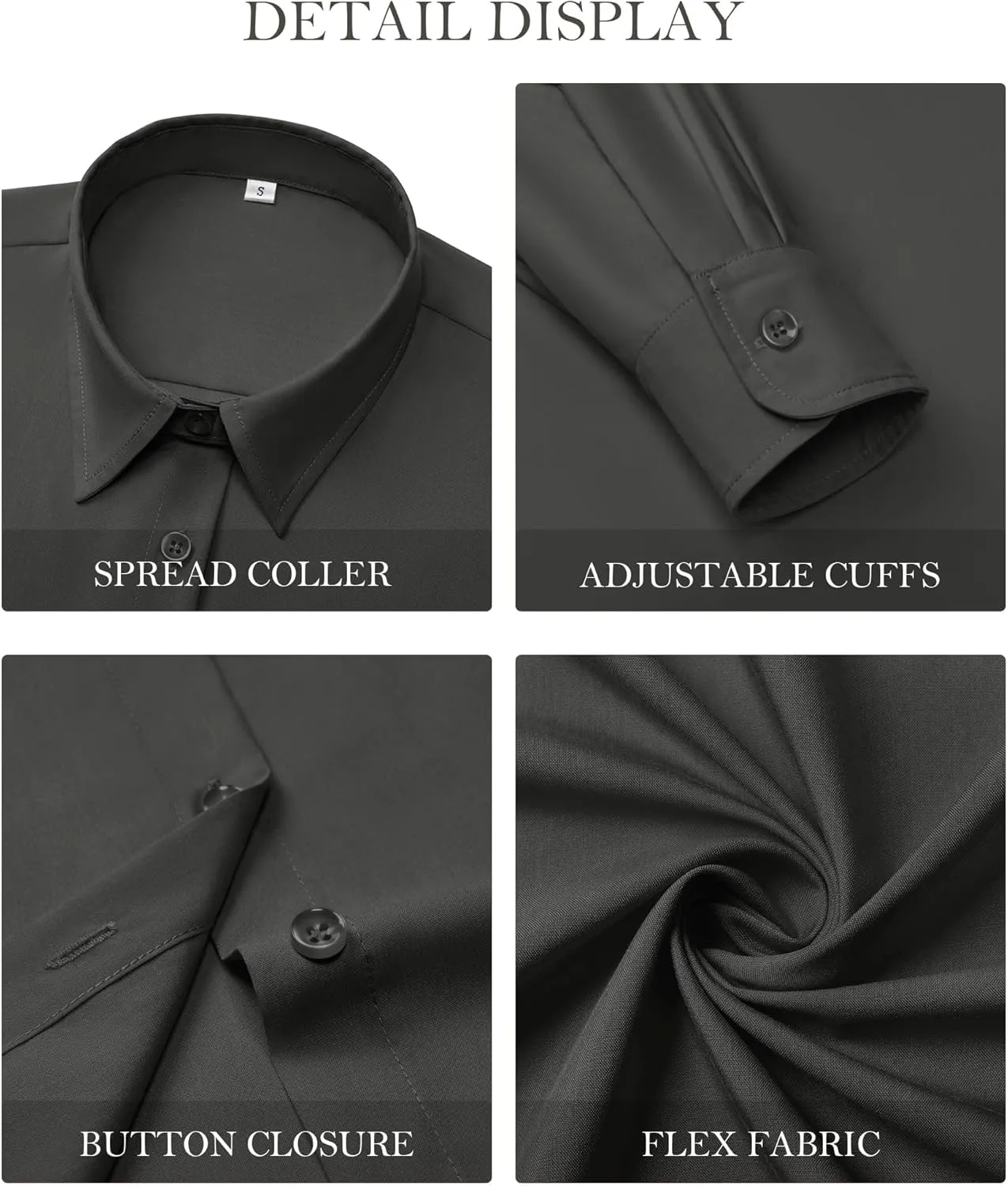 Button Down Shirts for Women Business Casual Blouses Long Sleeve Fit Dress Shirt Collar Wrinkle Free Work Tops