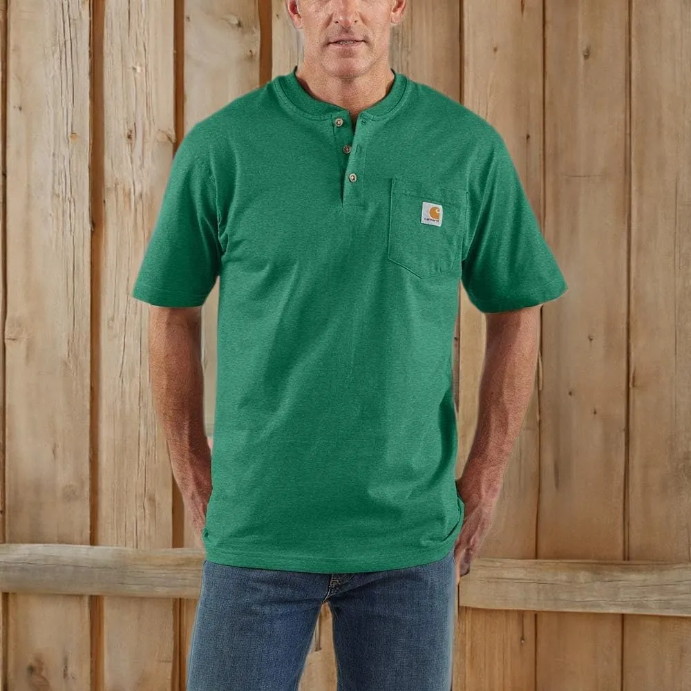 Carhartt Men's Loose Fit Heavyweight Short-Sleeve Pocket Henley T-Shirt