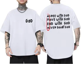 Christian Shirts for Men Inspirational God Shirt Religious Faith Tshirt Oversized Jesus Bible Verse Graphic Tee Top