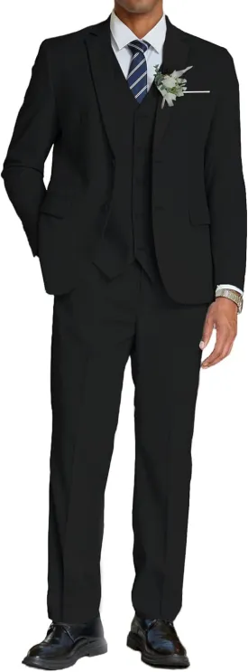 COOFANDY Men's 3 Piece Linen Suits Casual Lightweight Blazer Jackets Vest Pants Set for Wedding Business Prom