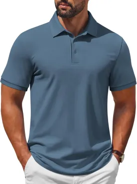 COOFANDY Mens Polo Shirt Short Sleeve Moisture Wicking Quick-Dry Golf Polo Athletic Tennis Collared T-Shirts