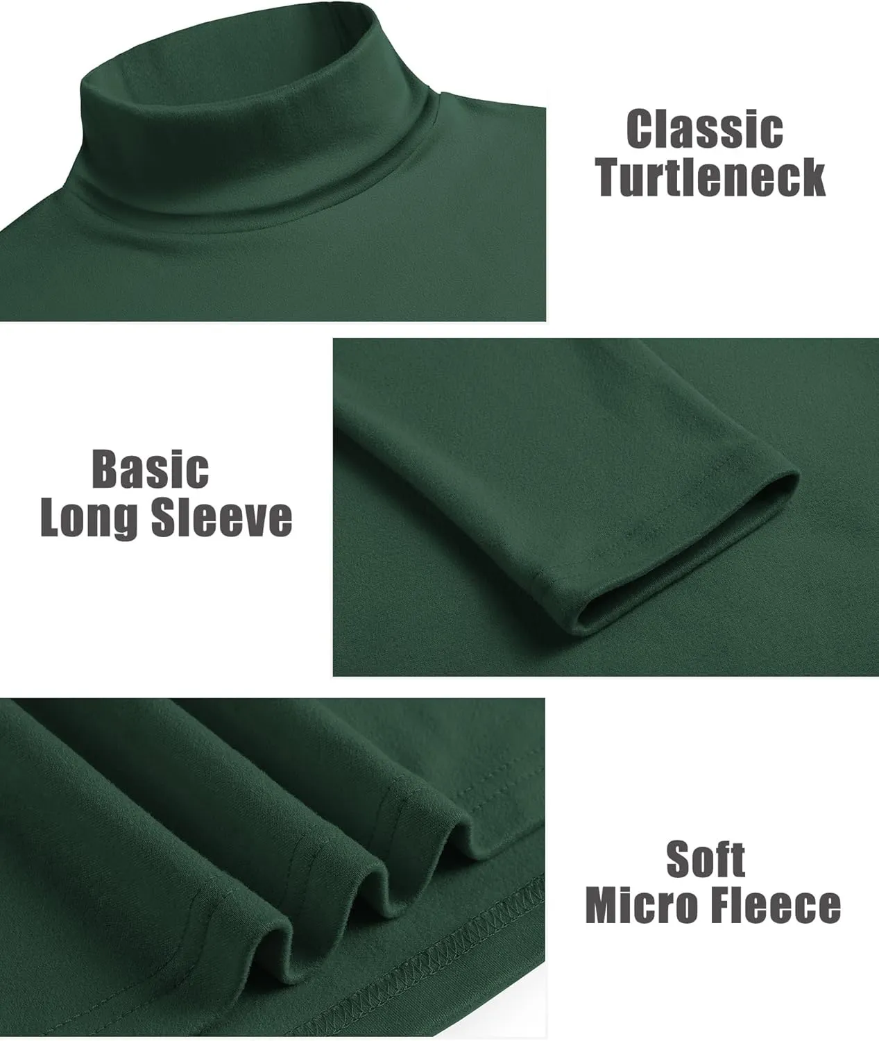 COOFANDY Men's Turtle Neck Shirts High Neck Mock Neck T Shirts Long Sleeve Slim Fit Sweater Casual Thermal Pullover