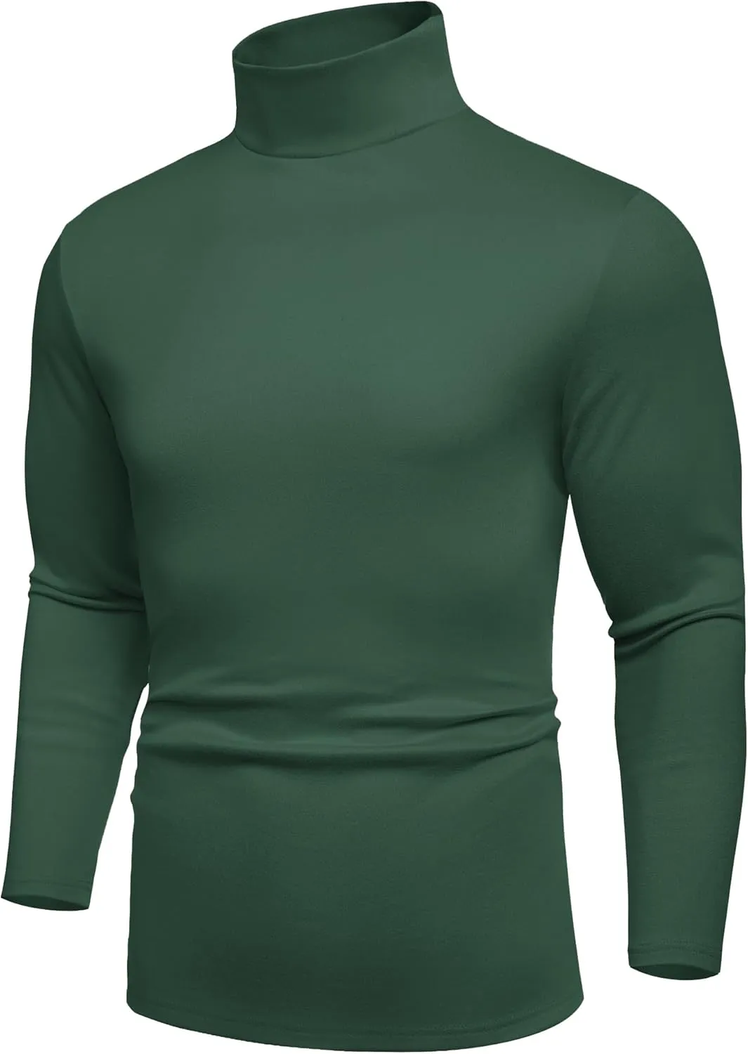 COOFANDY Men's Turtle Neck Shirts High Neck Mock Neck T Shirts Long Sleeve Slim Fit Sweater Casual Thermal Pullover