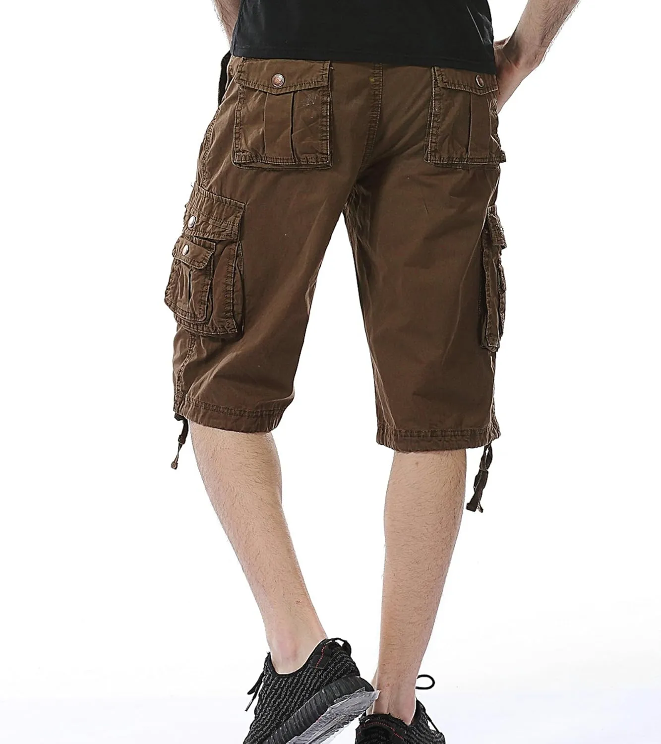 DONGD Mens Cargo Shorts Cotton Relaxed Fit Camouflage Camo Cargo Short