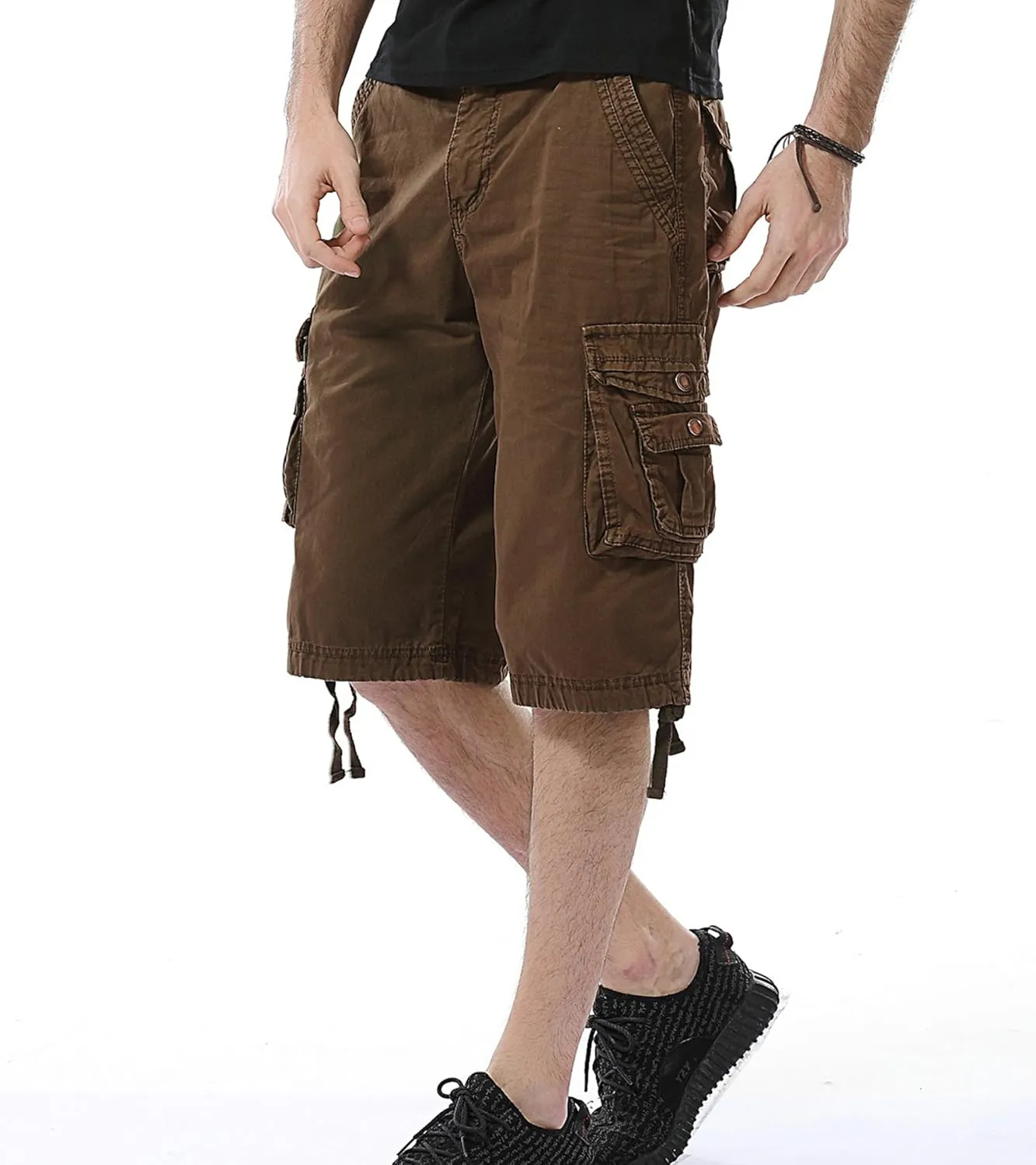 DONGD Mens Cargo Shorts Cotton Relaxed Fit Camouflage Camo Cargo Short