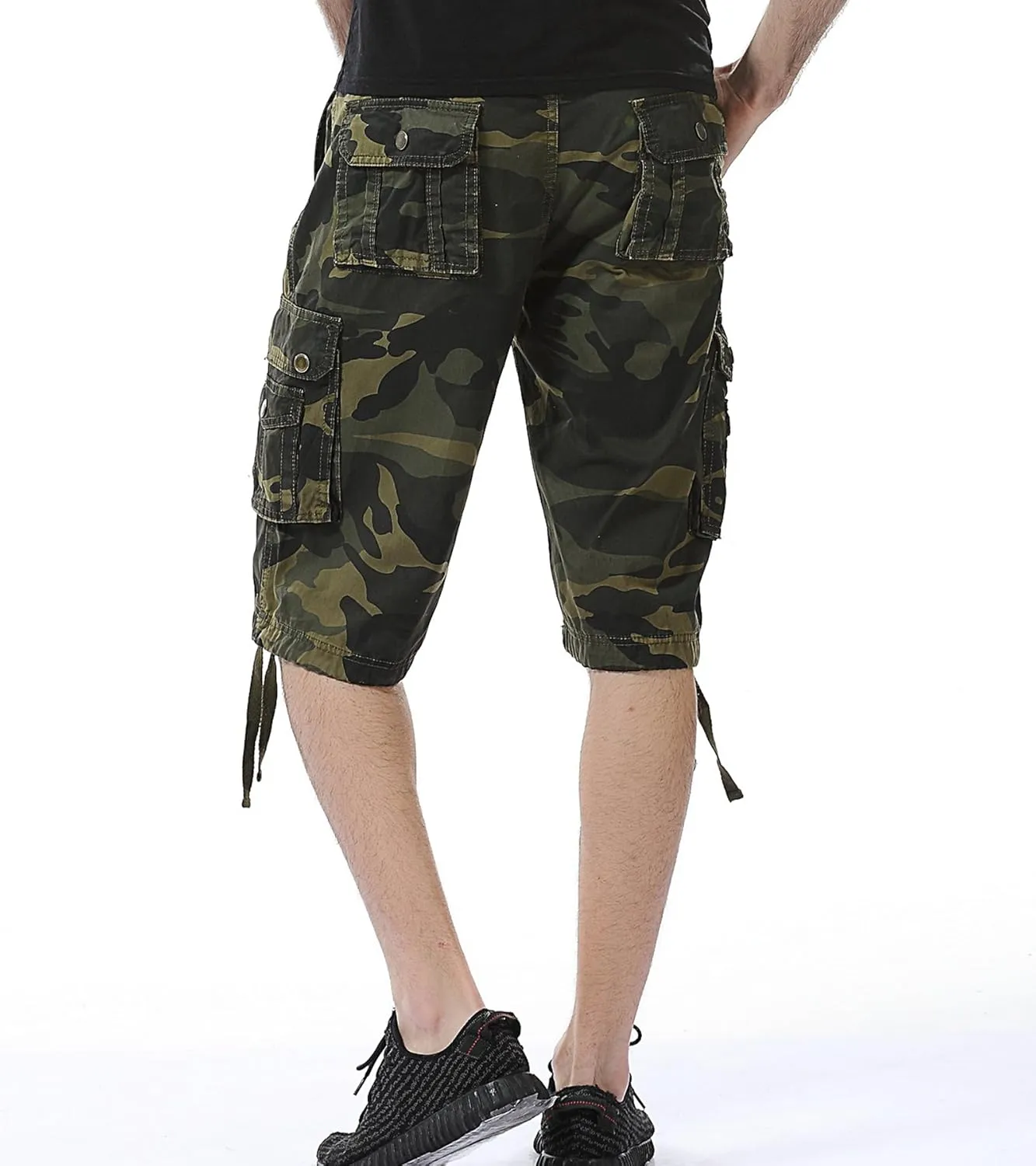 DONGD Mens Cargo Shorts Cotton Relaxed Fit Camouflage Camo Cargo Short