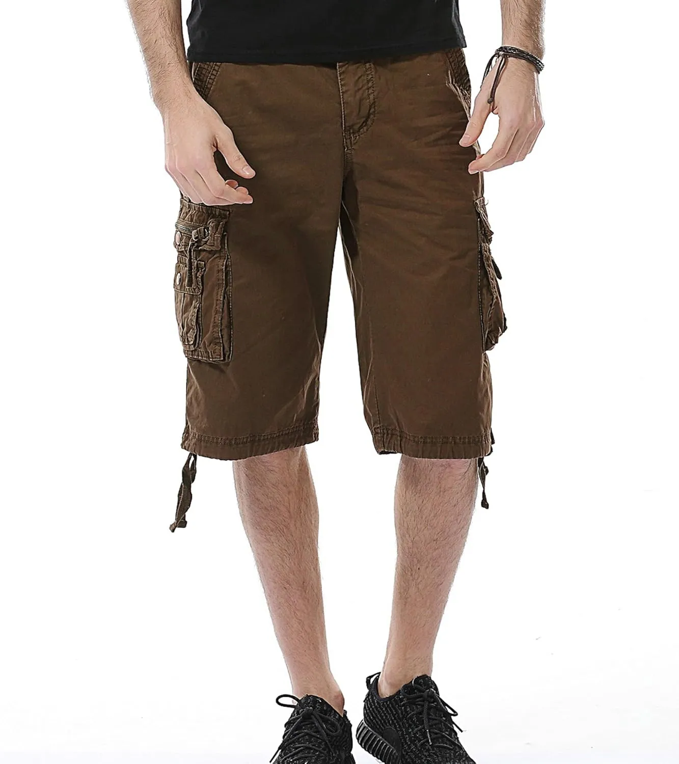 DONGD Mens Cargo Shorts Cotton Relaxed Fit Camouflage Camo Cargo Short