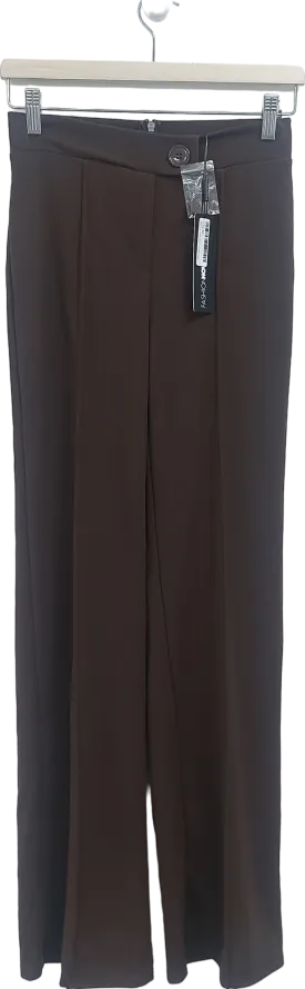 Fashion Nova Brown Call It Even Wide Leg Dress Pants UK S