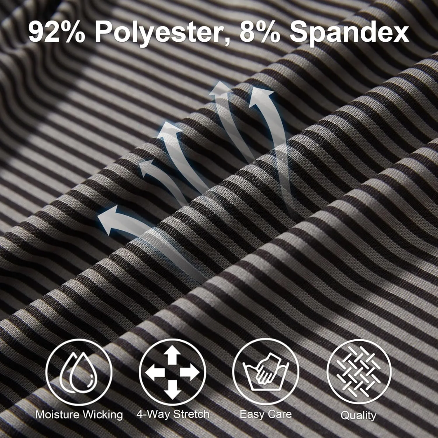 Golf Shirts for Boys Short Sleeve Moisture Wicking Dry Fit Performance Kids Youth Sport Striped Boys Polo Shirts