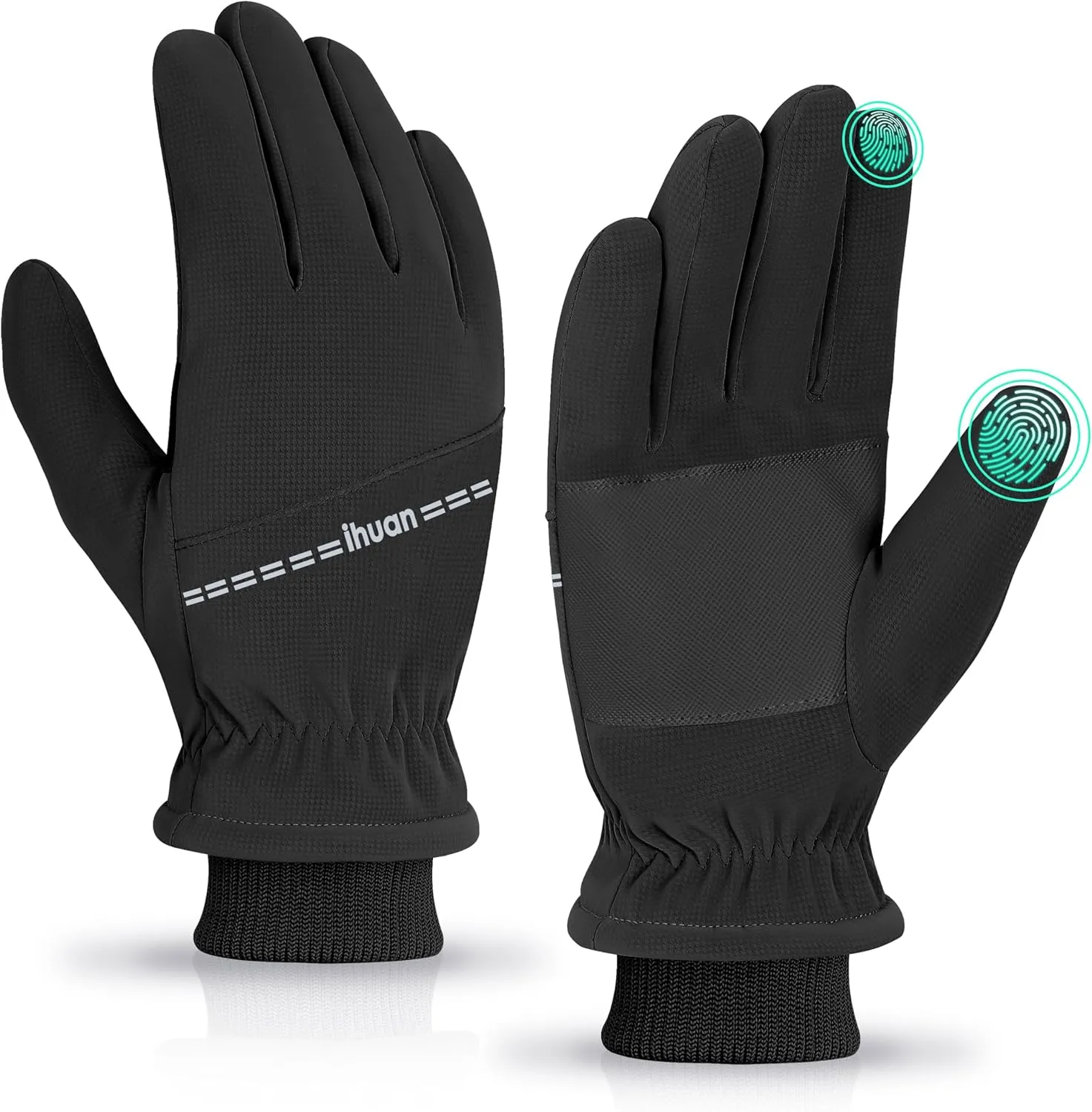 ihuan Winter Waterproof Snow Ski Gloves for Women Men,Cold Weather Warm Thermal Touchscreen