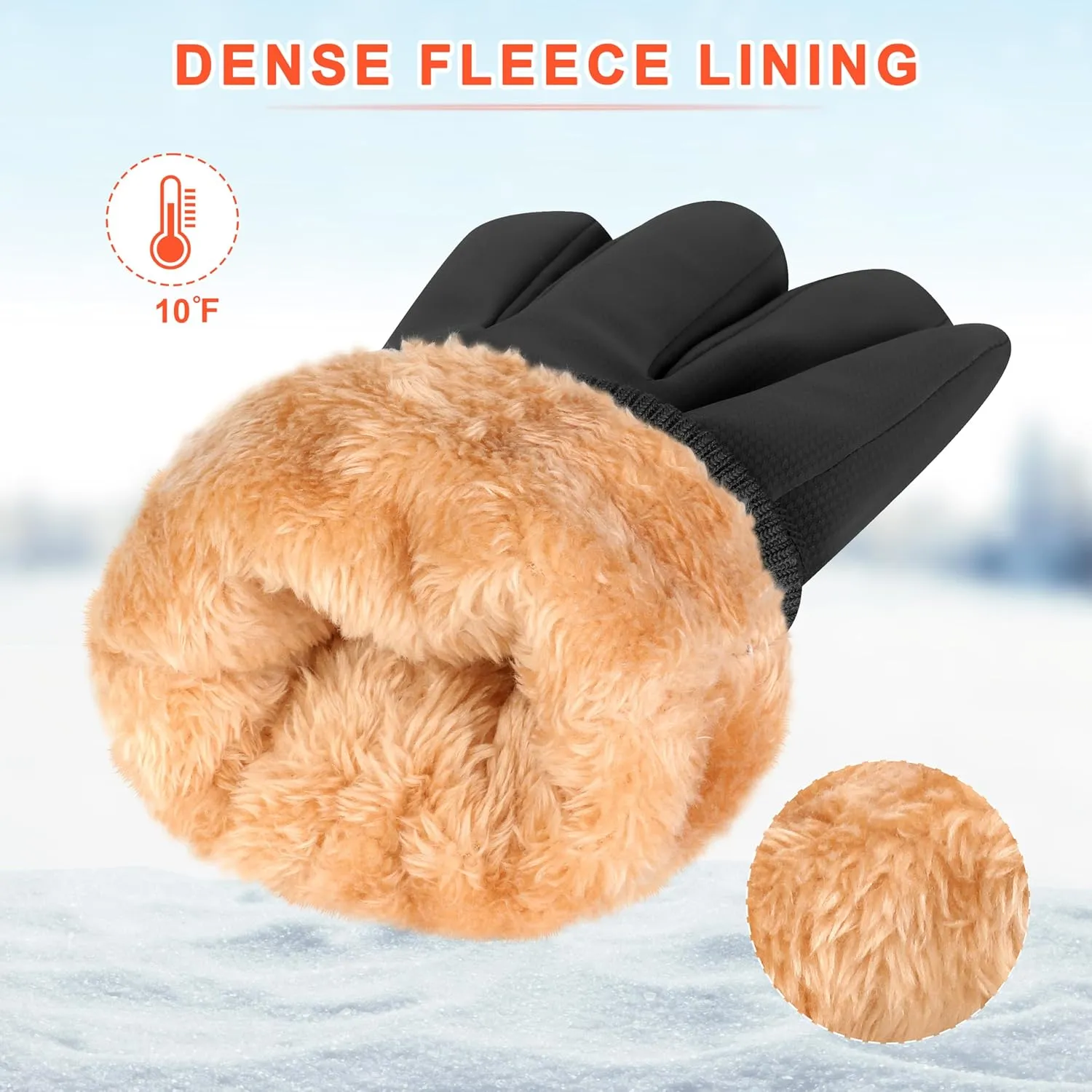 ihuan Winter Waterproof Snow Ski Gloves for Women Men,Cold Weather Warm Thermal Touchscreen