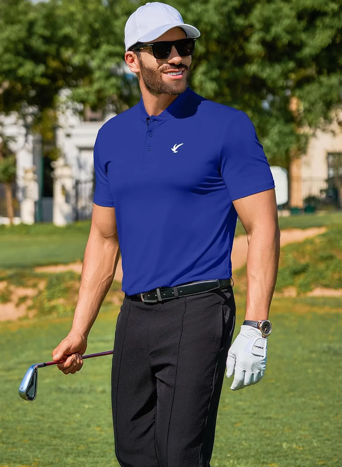 JMIERR Men's Polo Henley Shirt Moisture Wicking Quick Dry Summer Casual Short Sleeve Golf Polo T Shirts