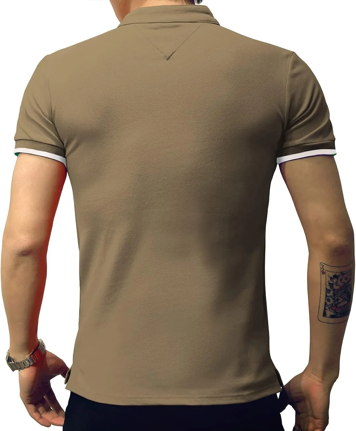 LOGEEYAR Mens Fashion Polo Henley Shirts Short/Long Sleeve Casual T-Shirts Slim Fit Cotton Polo Shirts for Men
