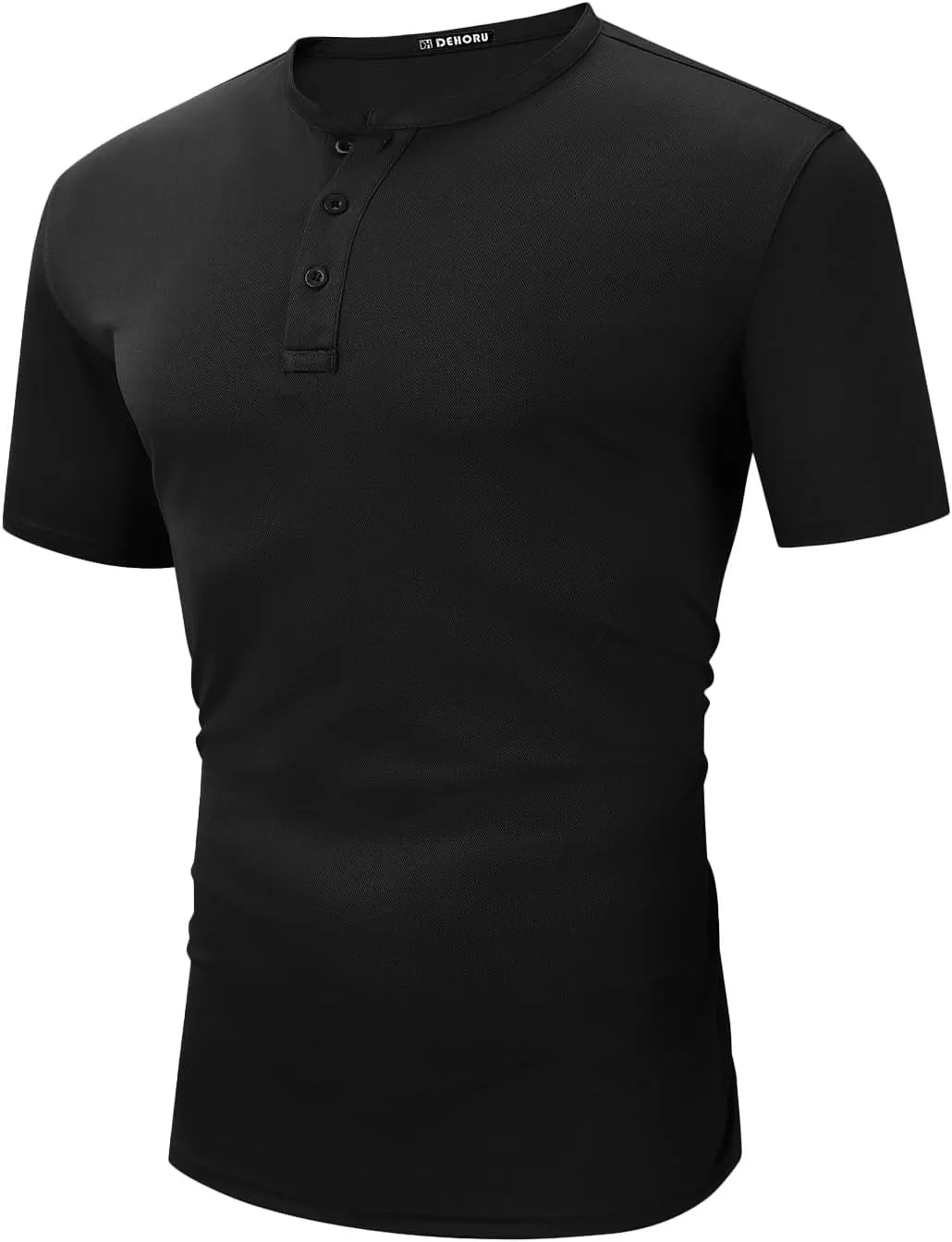 Men Henley Shirts Long Sleeve Polo Shirt Basic Tee Casual T-Shirt Button Collared Lightweight Quick Dry Top