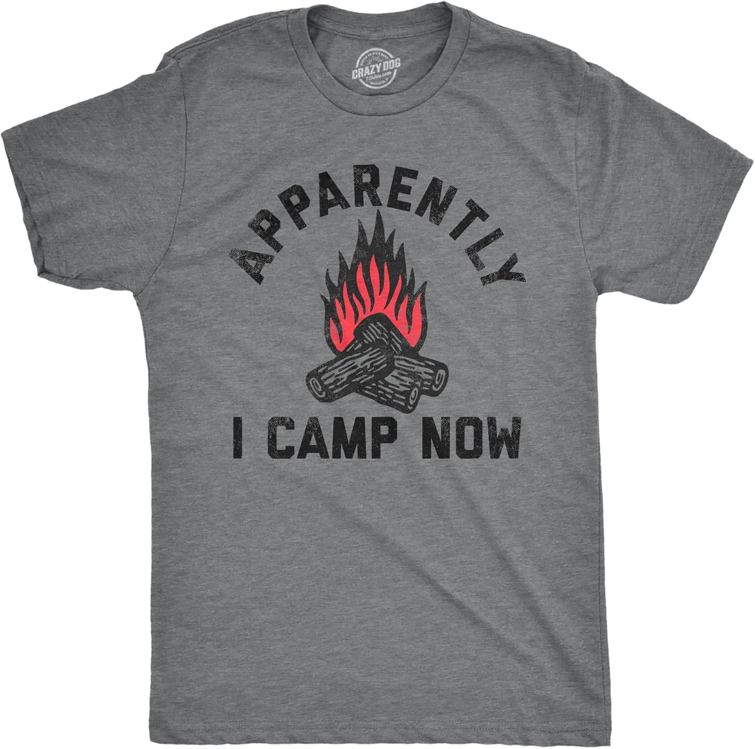 Mens Camping T Shirts Funny Camp Tees for Guys Cool Shirts for Outdoor Camping