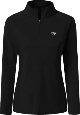 MoFiz Women's Long Sleeve Golf Polo Shirt 1/4 Zip UPF 50  Sun Protection Quick Dry Workout Hiking Athletic Shirts