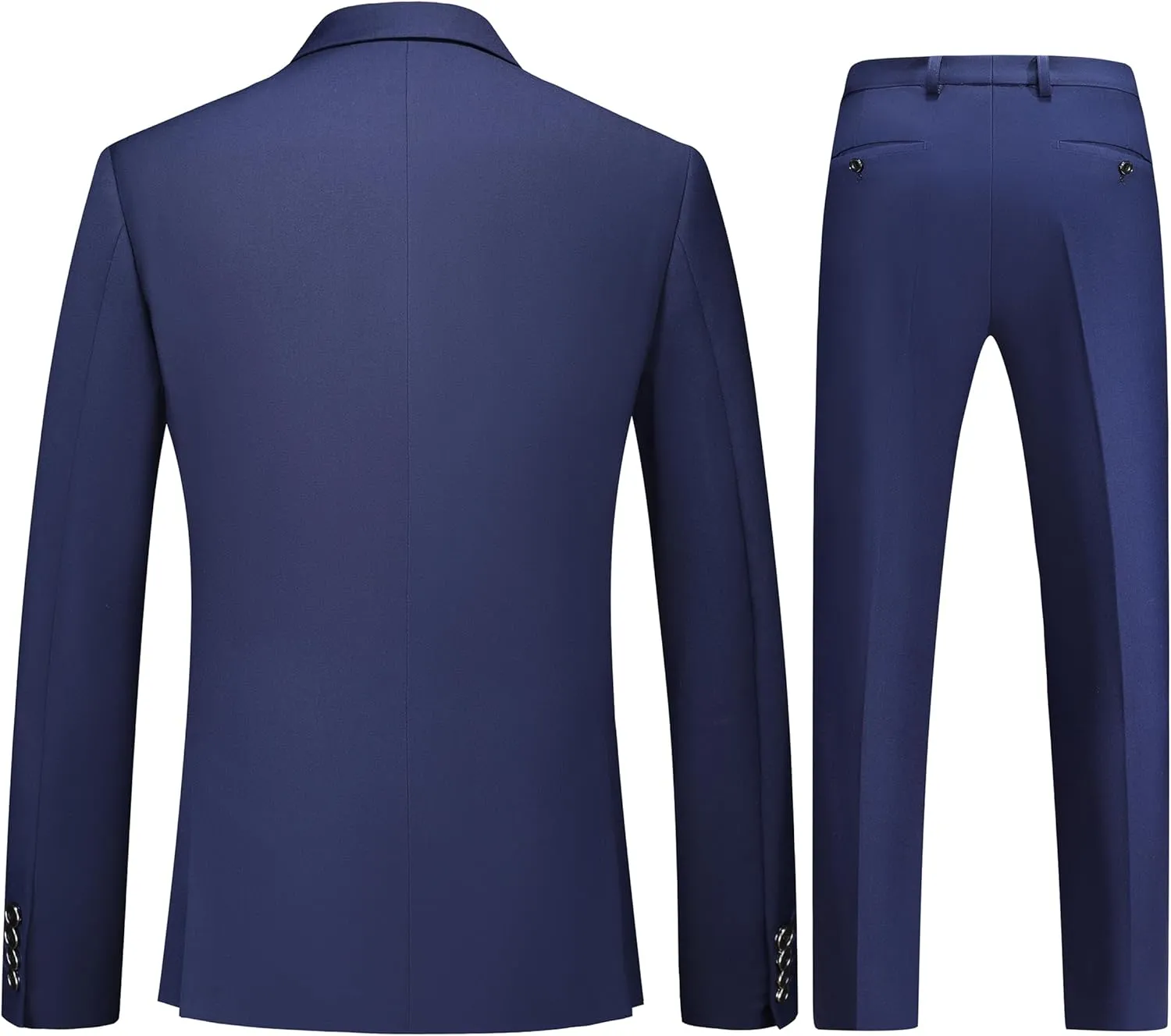 MOGU Men's 2 Piece Suit Solid Color Formal Dress Suits Slim Fit Tuxedo Set Jacket Pants with Tie