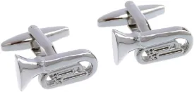 MRCUFF Tuba Euphonium Bass Tuba Pair of Cufflinks in a Presentation Gift Box & Polishing Cloth
