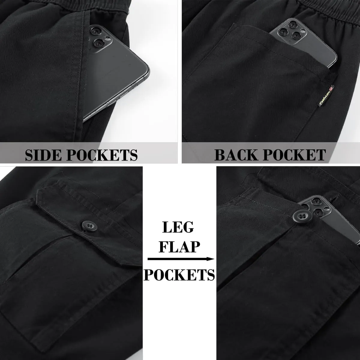 Msmsse Men's Cargo Shorts Elastic Waist Drawstring Summer Casual Cotton Work Athletic Shorts