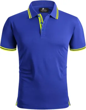 SECOOD Men's Polo Shirt Moisture Wicking Summer Short Sleeve Tennis Golf Shirts Casual Stylish