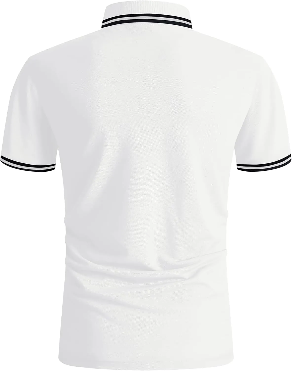 SECOOD Men's Polo Shirt Moisture Wicking Summer Short Sleeve Tennis Golf Shirts Casual Stylish