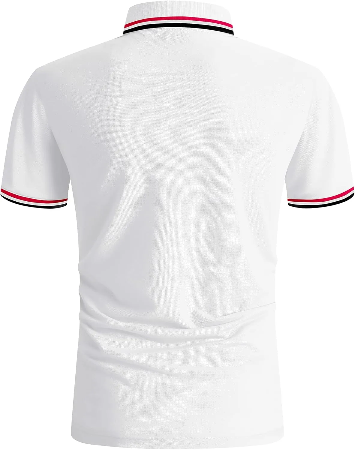 SECOOD Men's Polo Shirt Moisture Wicking Summer Short Sleeve Tennis Golf Shirts Casual Stylish