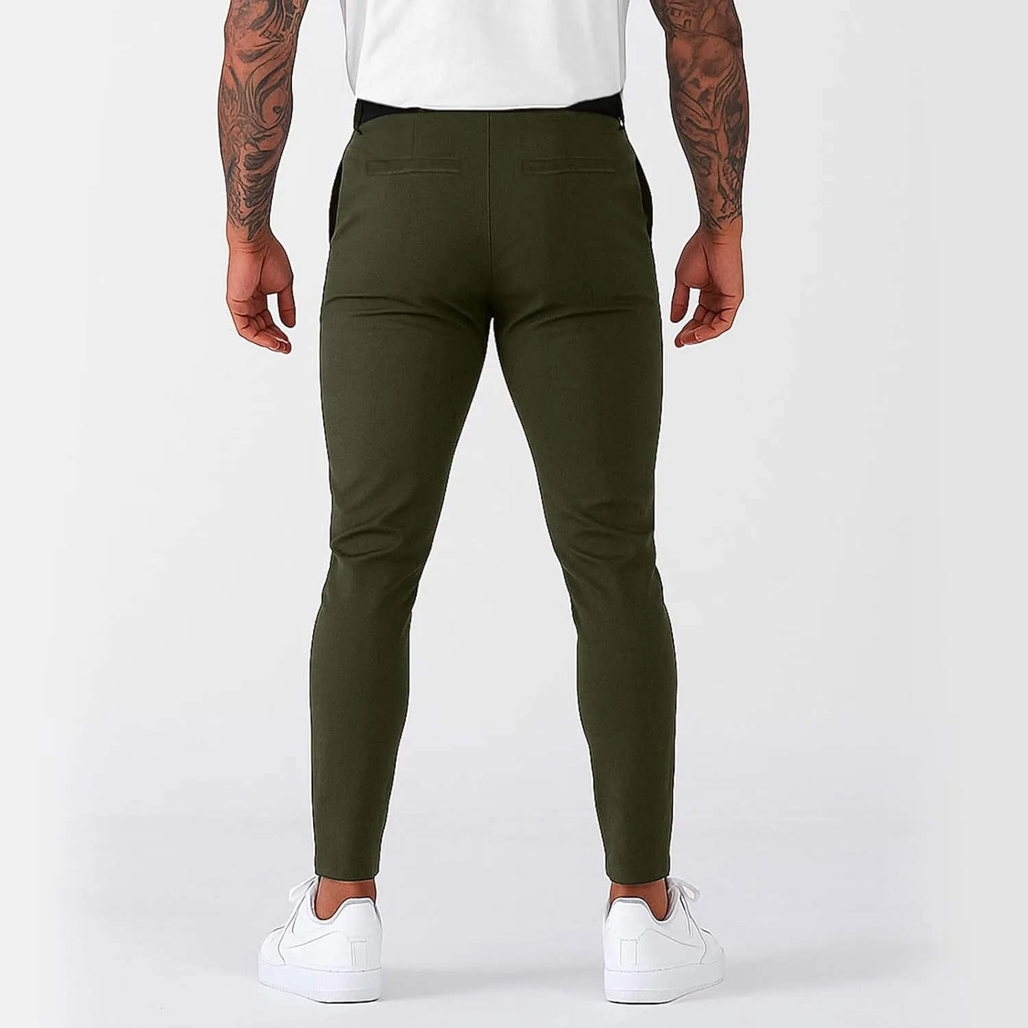 Slim Fit Dress Pants for Men Stretchy Straight Fit Work Pants Mencomfy Tapered Pencil Golf Jogger Pants with Pockets