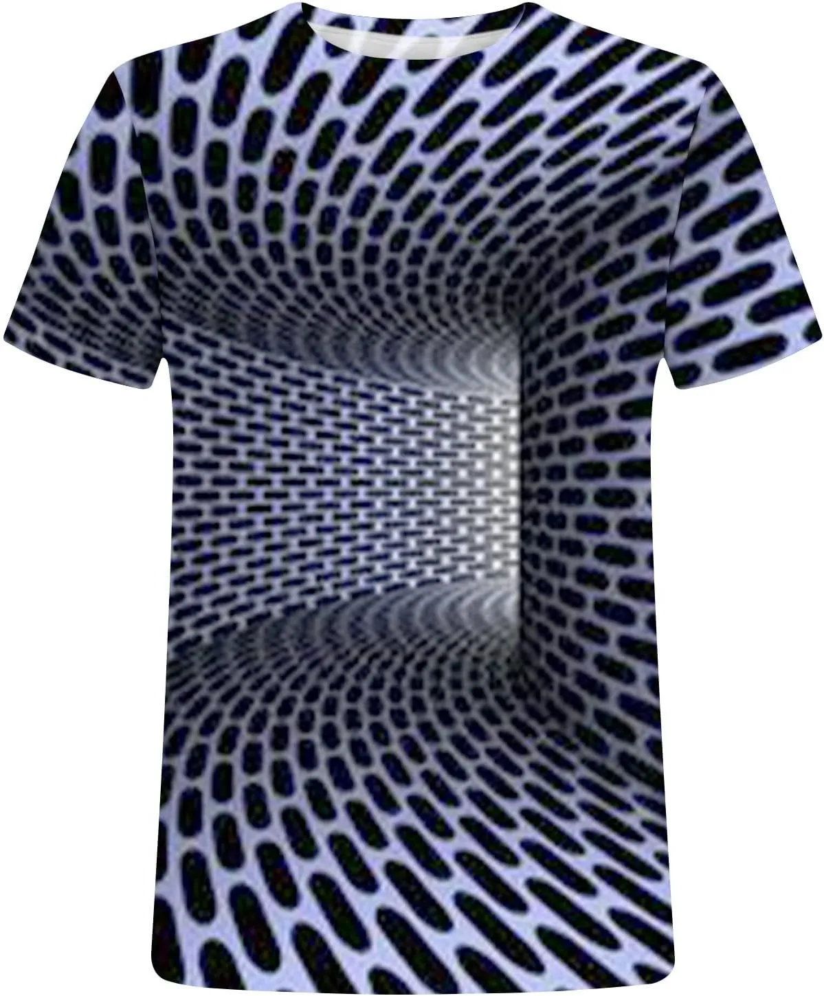 Unisex Fashion 3D Print T-Shirts Funny 3D Abstract Art Trippy Graphics Crewneck Short Sleeve Tops for Mens Womens