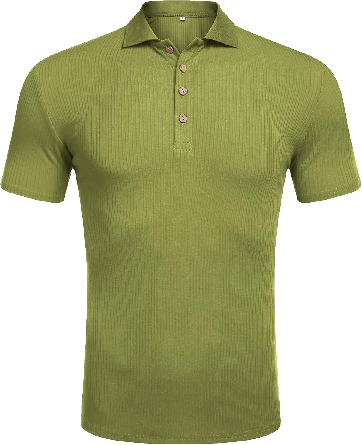 URRU Men's Muscle T Shirts Stretch Short Sleeve Workout Tee Casual Slim Fit Polo Shirt