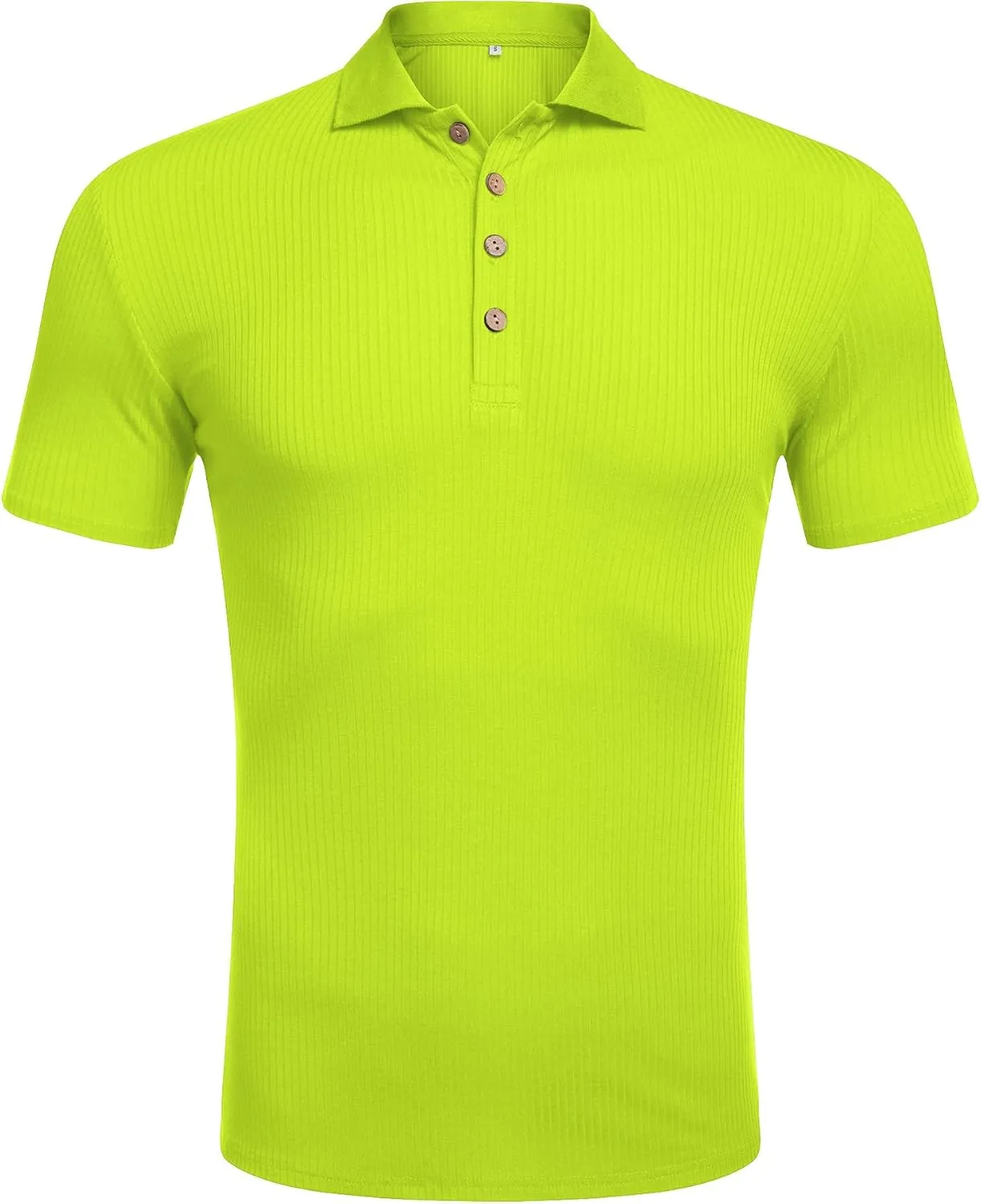 URRU Men's Muscle T Shirts Stretch Short Sleeve Workout Tee Casual Slim Fit Polo Shirt