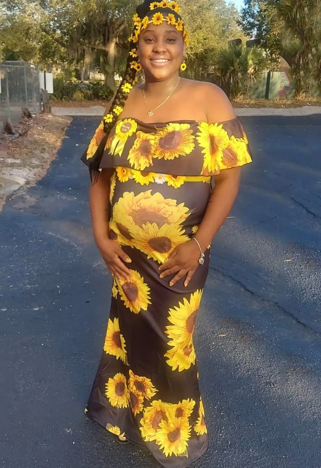 Women's Off Shoulder Maxi Dress Sexy Hawaiian Floral Long Party Dresses