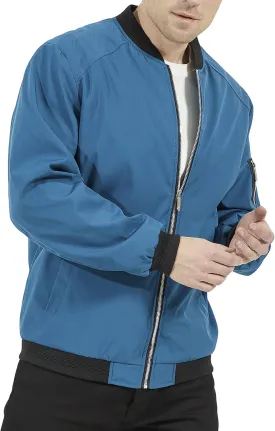 WULFUL Mens Casual Lightweight Jacket Softshell Flight Bomber Jacket Varsity Windbreaker WULFUL Mens Casual Lightweight Jacket Softshell Flight Bomber Jacket Varsity Windbreaker