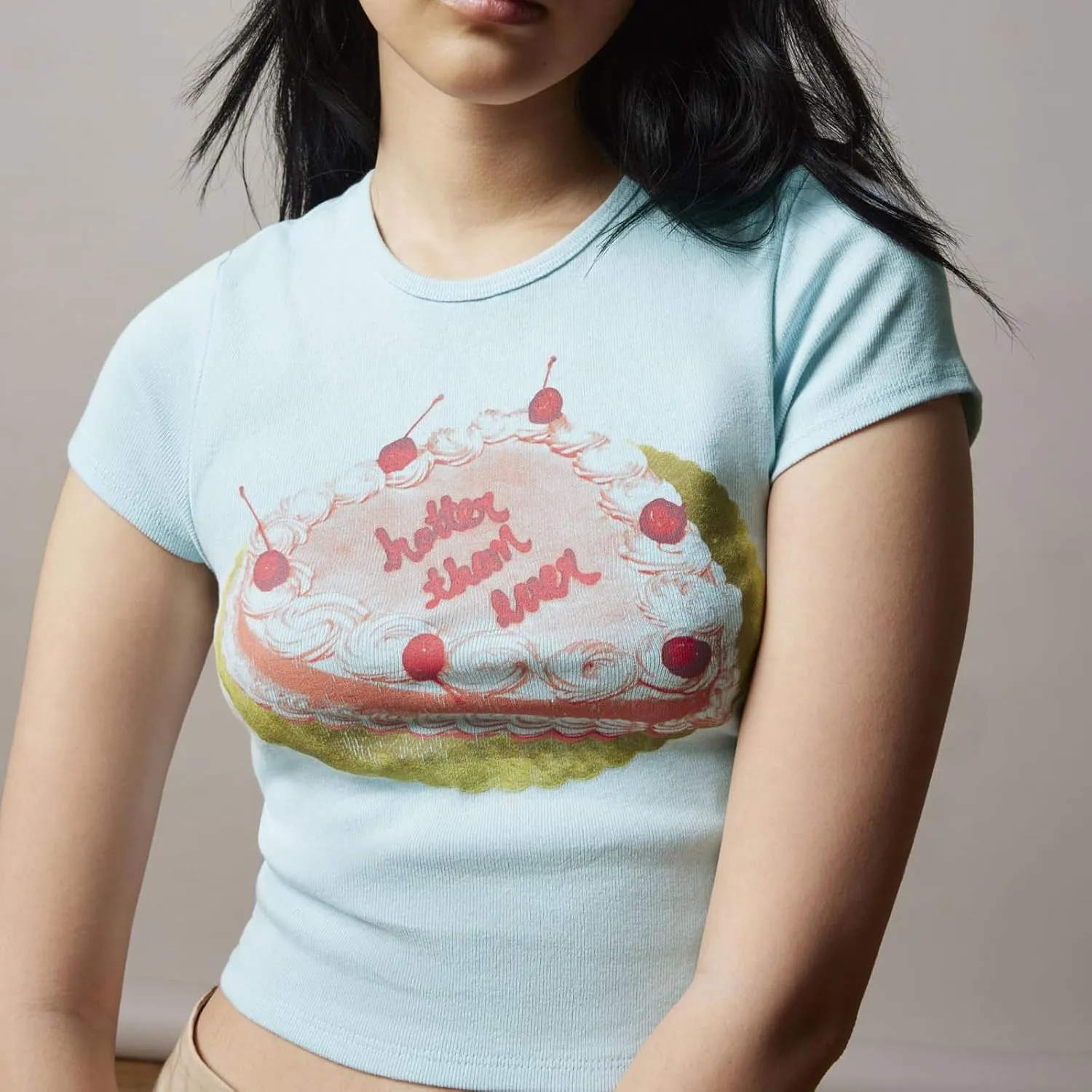 Y2K Retro Graphic Baby Tees Women Short Sleeve Slim Fit T Shirt 90s Summer Trendy Vintage Aesthetic Cropped Top