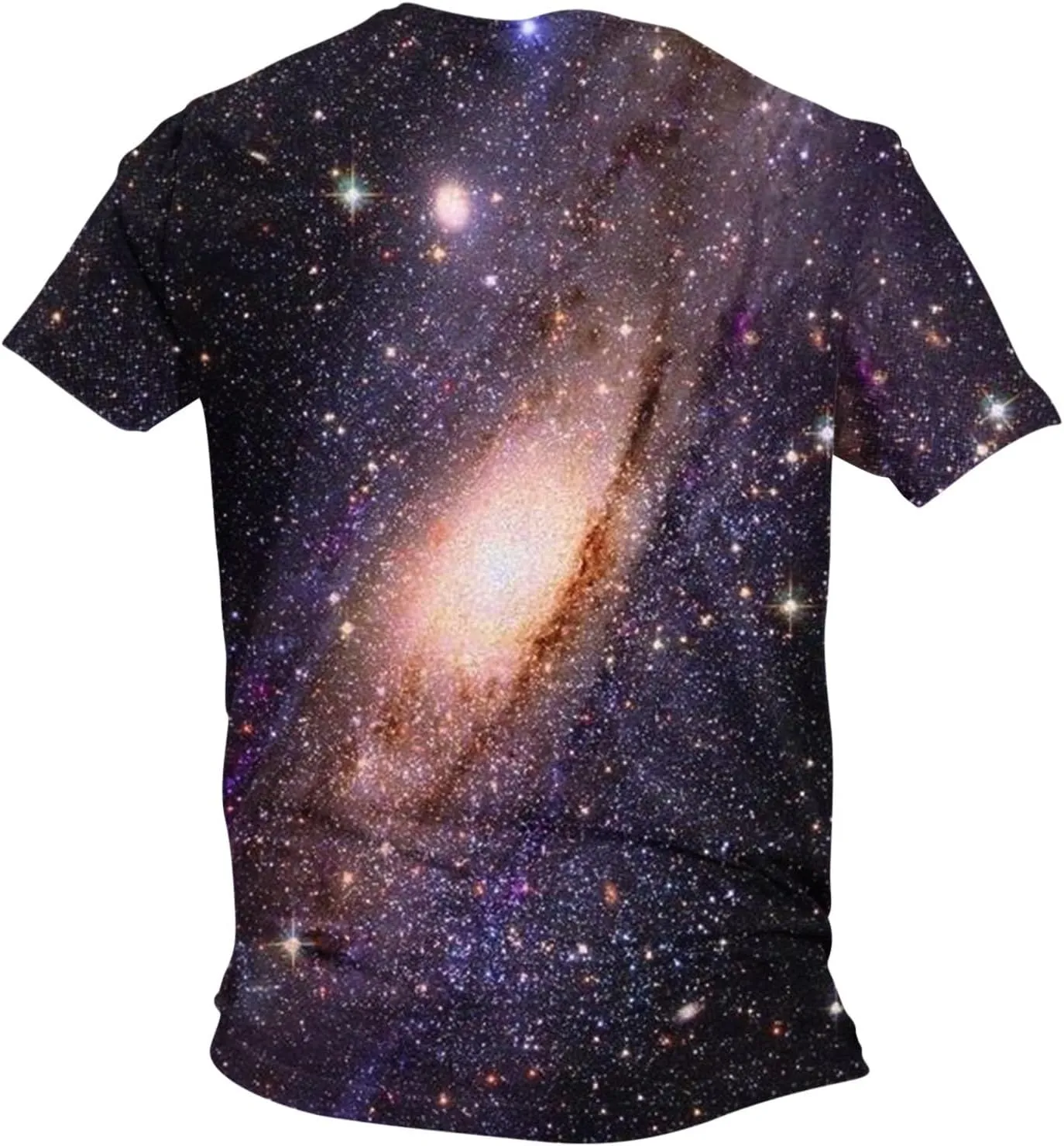 Zeiyignr Galaxy Shirt Men Space Universe Short Sleeve Nebula Tshirts 3D Tee Casual Crewneck Summer Tops Workout Muscle Shirts